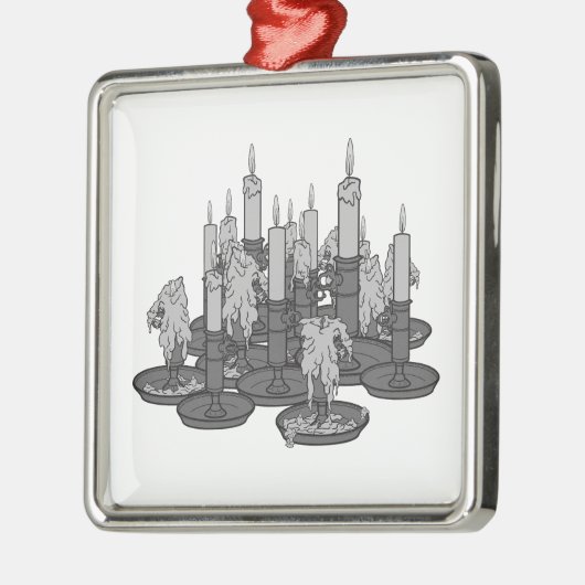 kaarsen metalen ornament (Links)