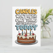 Kaarsen op de cake zijn niet het enige dat kaart (Staand voorkant)