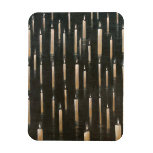 Kaarsen op het meer van Udaipur India 2012 Magneet