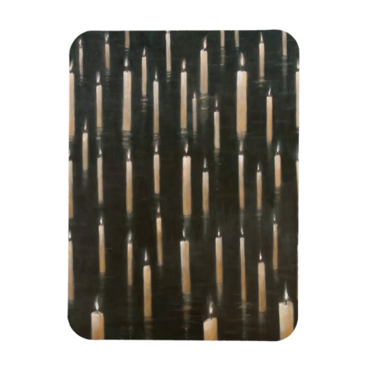 Kaarsen op het meer van Udaipur India 2012 Magneet (Verticaal)