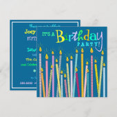 Kaarsen op uitnodiging van Blauwe Dag (Voorkant / Achterkant)