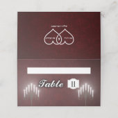 kaarsen plaatskaartje (Buitenkant ongevouwen)