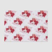 Kaarsen & Poinsettia Tissuepapier (Voorkant)