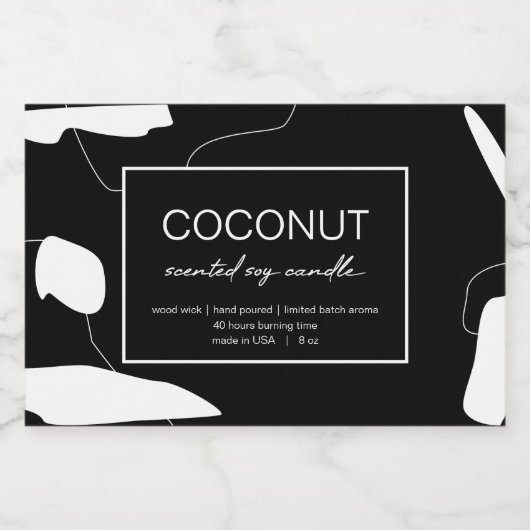 Kaarsen Productlabel Abstract ontwerp Voedselcontainer Etiket (Enkel label)