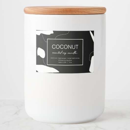 Kaarsen Productlabel Abstract ontwerp Voedselcontainer Etiket (Voorkant)