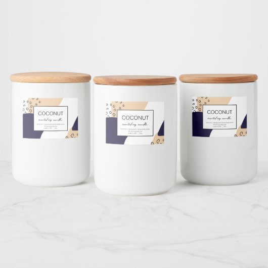 Kaarsen Productlabel Abstract ontwerp Voedselcontainer Etiket (Flessen)
