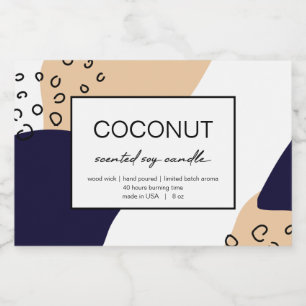 Kaarsen Productlabel Abstract ontwerp Voedselcontainer Etiket