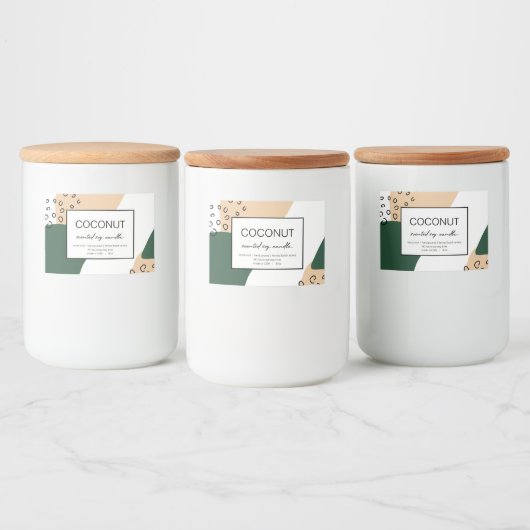 Kaarsen Productlabel Abstract ontwerp Voedselcontainer Etiket (Flessen)