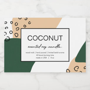 Kaarsen Productlabel Abstract ontwerp Voedselcontainer Etiket