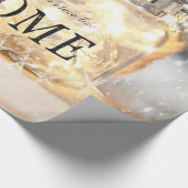 Kaarsen, thuiskerstfeestdag cadeaupapier (Hoek)