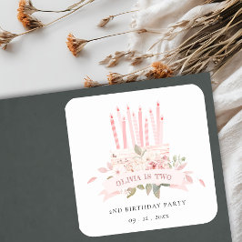 Kaarsen van de flesjes van de zachte doornhaai All Vierkante Sticker