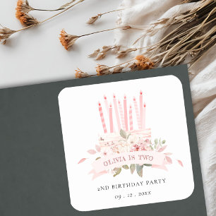 Kaarsen van de flesjes van de zachte doornhaai All Vierkante Sticker