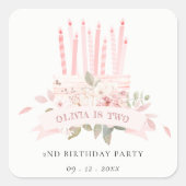 Kaarsen van de flesjes van de zachte doornhaai All Vierkante Sticker (Voorkant)