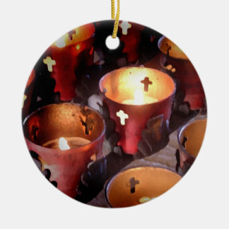 Kaarsen van de missies van Texas Keramisch Ornament