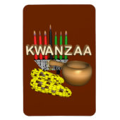kaarsen van Kwanzaa - Magneet (Verticaal)