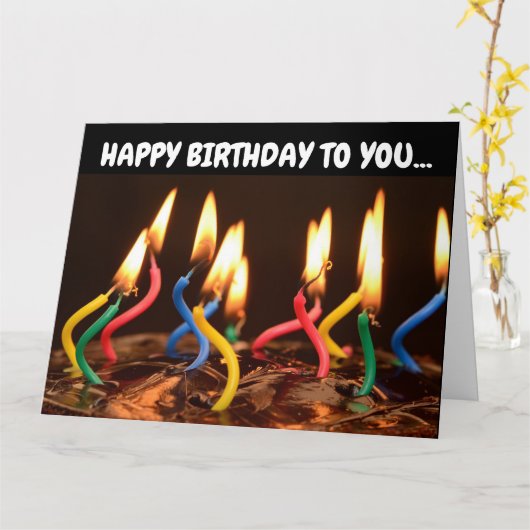 KAARSEN VERJAARDSTAART OVERGROOTE KAARTEN KAART (Gele Bloem)