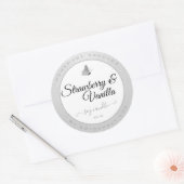 Kaarsen Verpakking Clean Silver Grey Schattige But Ronde Sticker (Envelop)