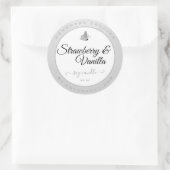 Kaarsen Verpakking Clean Silver Grey Schattige But Ronde Sticker (Tas)