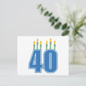 Kaarsen voor de geboorte (blauw / groen) briefkaart (Staand voorkant)