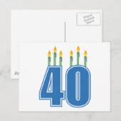 Kaarsen voor de geboorte (blauw / groen) briefkaart (Voorkant / Achterkant)