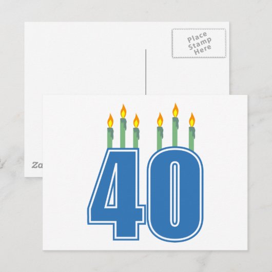 Kaarsen voor de geboorte (blauw / groen) briefkaart (Voorkant / Achterkant)