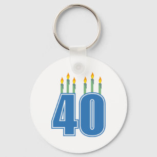 Kaarsen voor de geboorte (blauw / groen) sleutelhanger