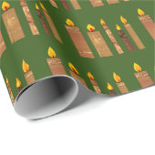 Kaarsen voor gouden collage kerst cadeaupapier (Rol Hoek)