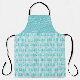KAARSEN VOOR HANUKKA IN BLAUWE EN WITTE RIJEN SCHORT