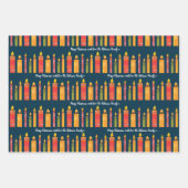 Kaarsen voor kerstcollage duiken licht vrezen inpakpapier vel (Voorkant)