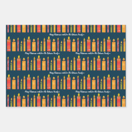 Kaarsen voor kerstcollage duiken licht vrezen inpakpapier vel