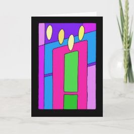 Kaarsen voor kerstmis feestdagen kaart