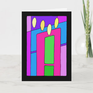 Kaarsen voor kerstmis feestdagen kaart