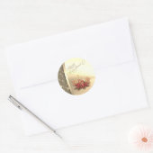Kaarsen voor kerstmis, Kogels, Pines, Faux Gold Ronde Sticker (Envelop)
