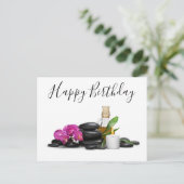 Kaarsen voor warme steen, orchidee ventilator uit  briefkaart (Staand voorkant)