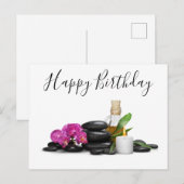 Kaarsen voor warme steen, orchidee ventilator uit  briefkaart (Voorkant / Achterkant)