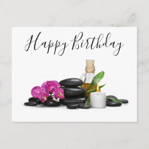 Kaarsen voor warme steen, orchidee ventilator uit  briefkaart