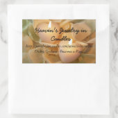 Kaarsen voor zakenlui rechthoekige sticker (Tas)