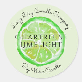 Kaarsenbedrijf Citrus Lime Verpakkingssticker Ronde Sticker
