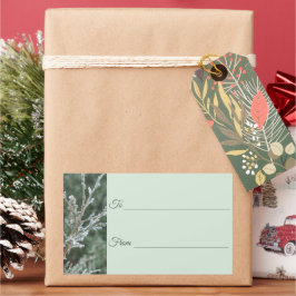 Kaarsenbord voor de Evergreen Kerstmis Rechthoekige Sticker