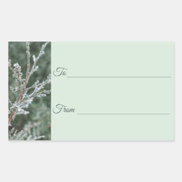 Kaarsenbord voor de Evergreen Kerstmis Rechthoekige Sticker