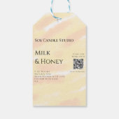Kaarsenbusiness met melk honing soja voeg q r code cadeaulabel (Achterkant)