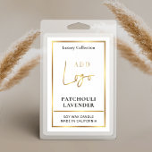 Kaarsenkruik Verpakkingsetiket Gouden Logo Elegant Voedselcontainer Etiket