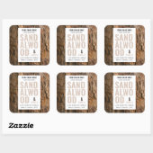 Kaarsenlabel met foto achtergrond Modern Elegant Vierkante Sticker (Vel)