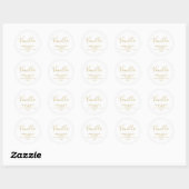 Kaarsenlabel minimalistische gouden witte Sticker (Vel)
