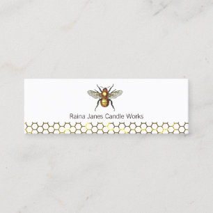 Kaarsenmaker Gold Bee Honingraat Mini Visitekaartje