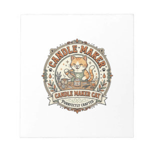 Kaarsenmaker Kat Kaarsenmaker Kat Vintage Vector A Notitieblok