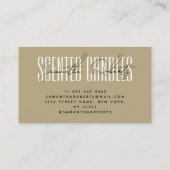 Kaarsenmaker moderne typografie script goud visitekaartje (Achterkant)