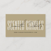 Kaarsenmaker moderne typografie script goud visitekaartje (Voorkant)
