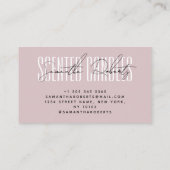Kaarsenmaker moderne typografie script roze visitekaartje (Achterkant)