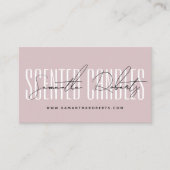 Kaarsenmaker moderne typografie script roze visitekaartje (Voorkant)